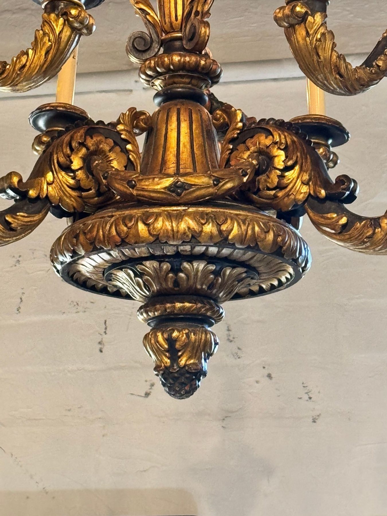 19th c. French Giltwood Chandelier - Image 6