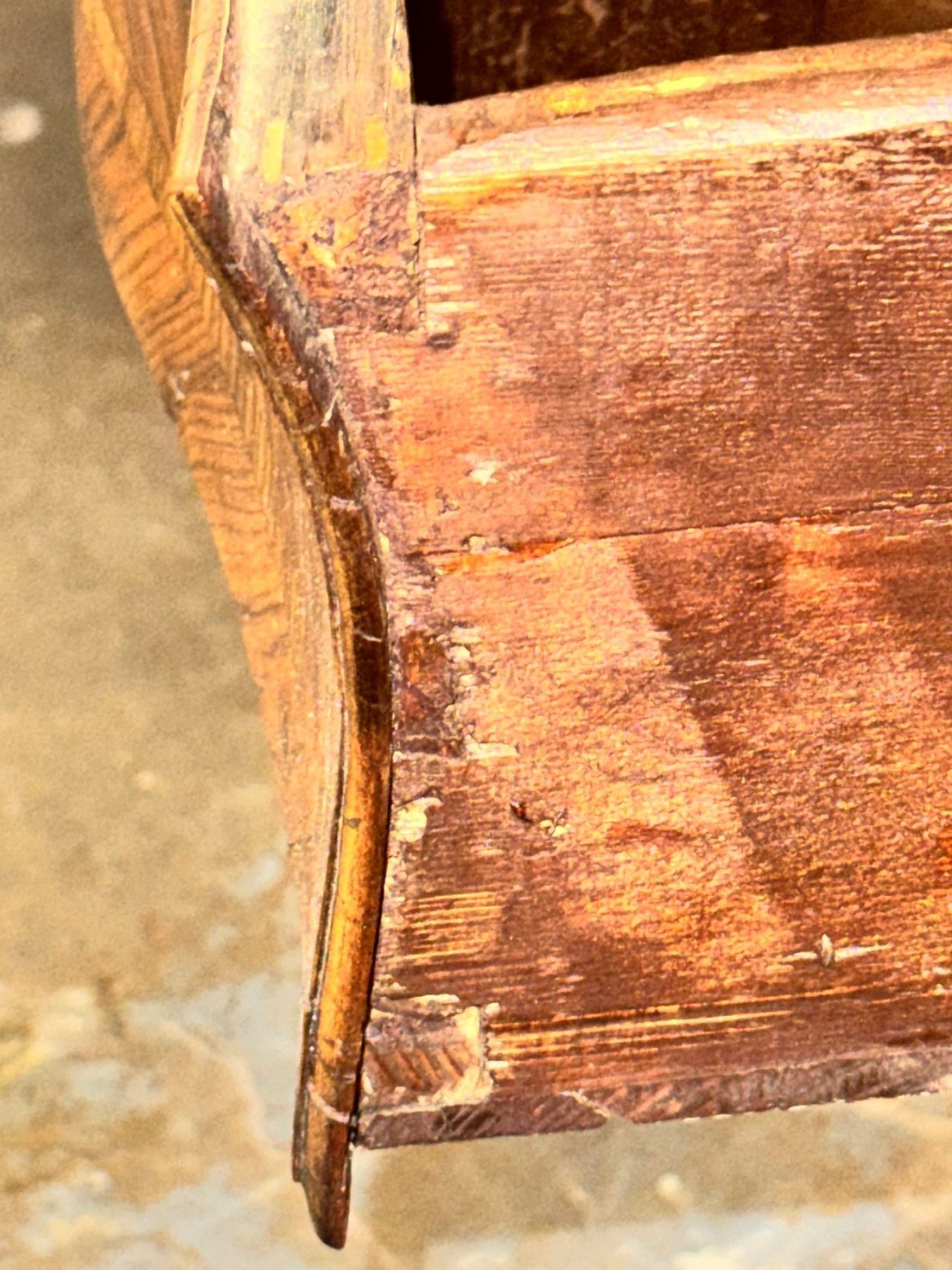 19th c. Italian Walnut Bombe Side Table - Image 6