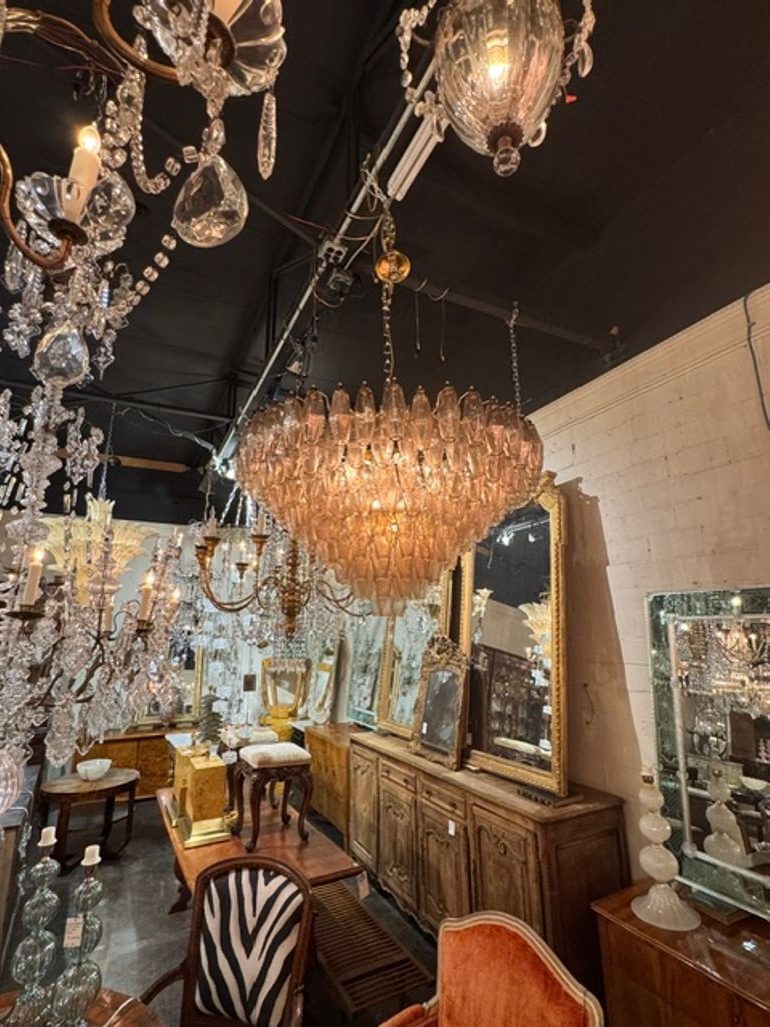 Modern Murano Poliheder Glass Chandelier in Fume’ - Image 7