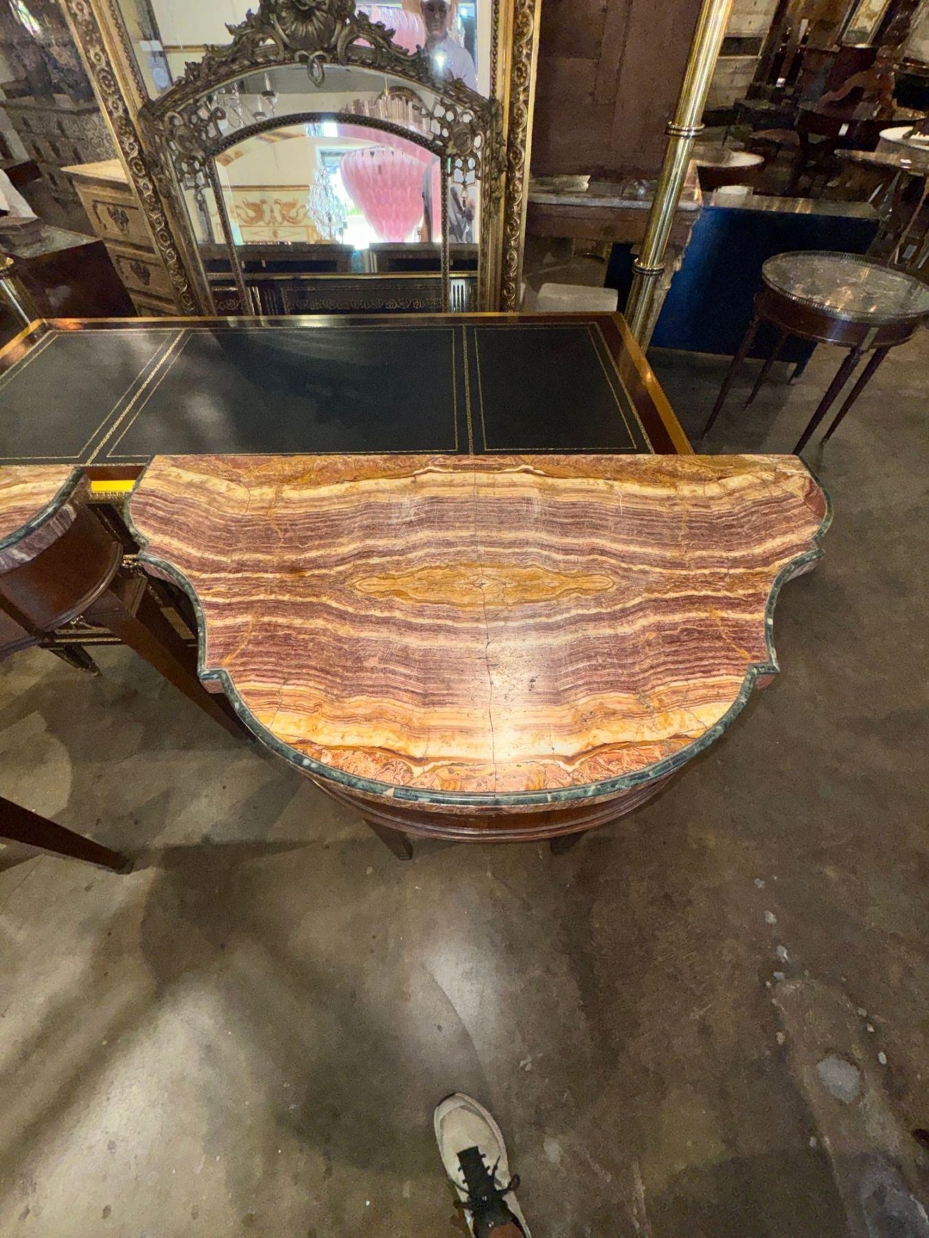 Pair of 18th c. Italian Tuscan Walnut Consoles - Image 7