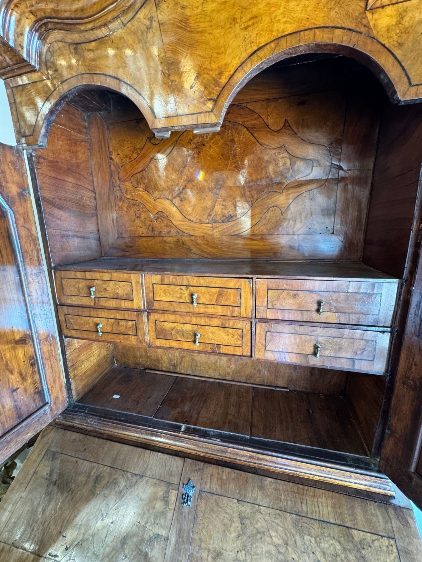 19th c. Italian Walnut Secretary - Image 7
