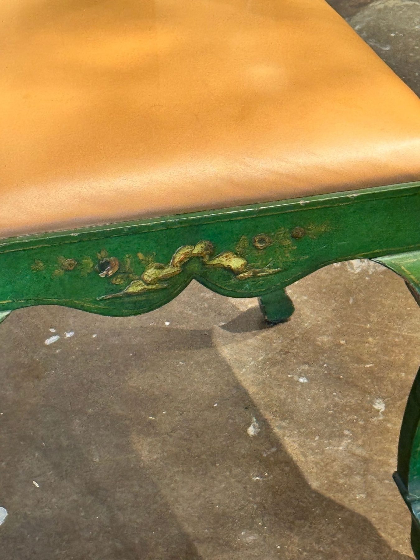 Vintage English Green Chinoiserie Chair - Image 7