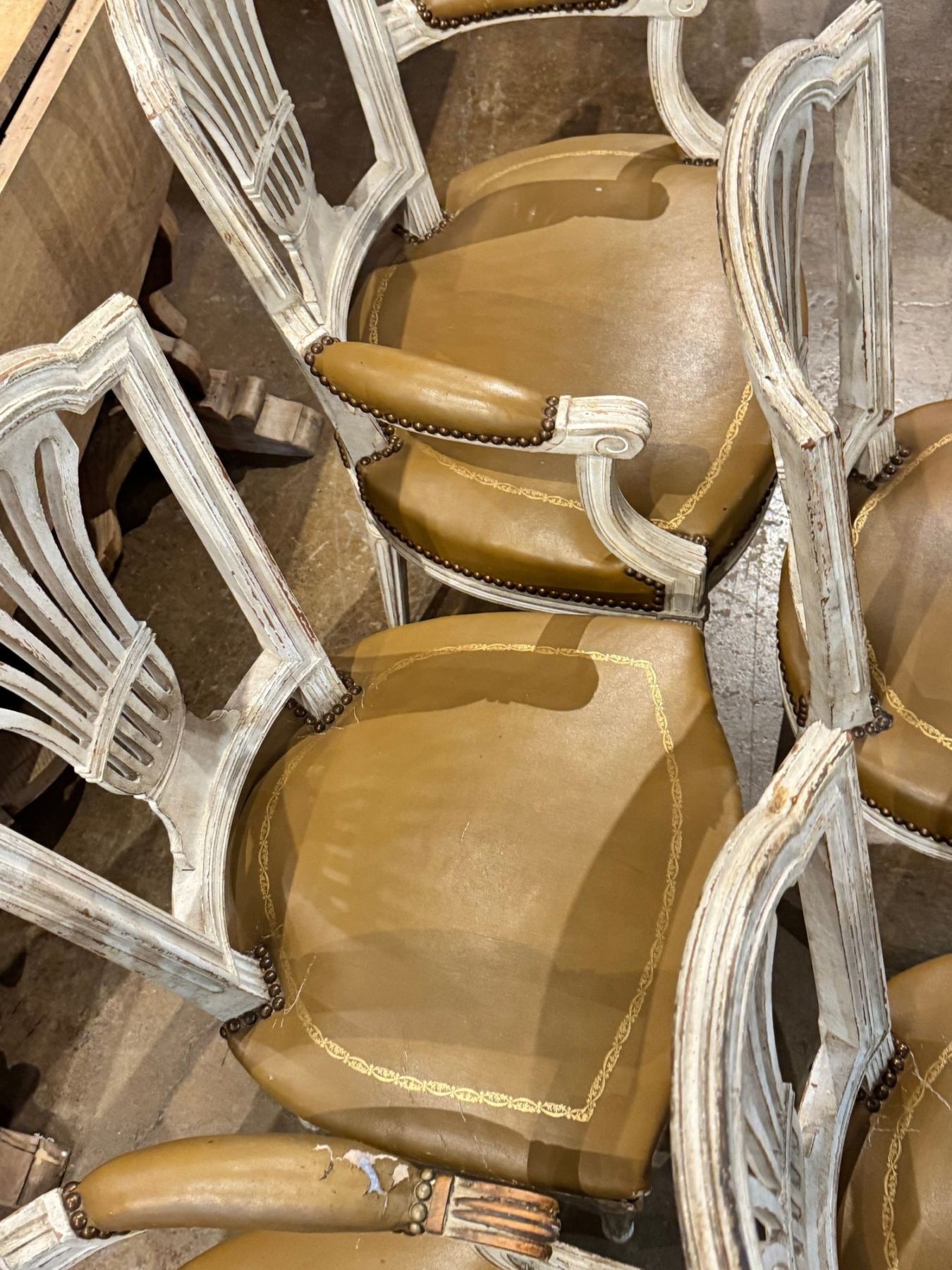 Set of 6 French Louis XVI Dining Chairs - Image 8