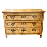 18th c. French Louis XVI Bleached Oak Chest