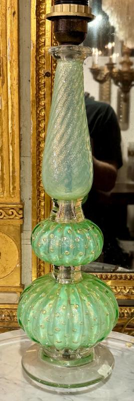 Vintage Green Murano Lamp