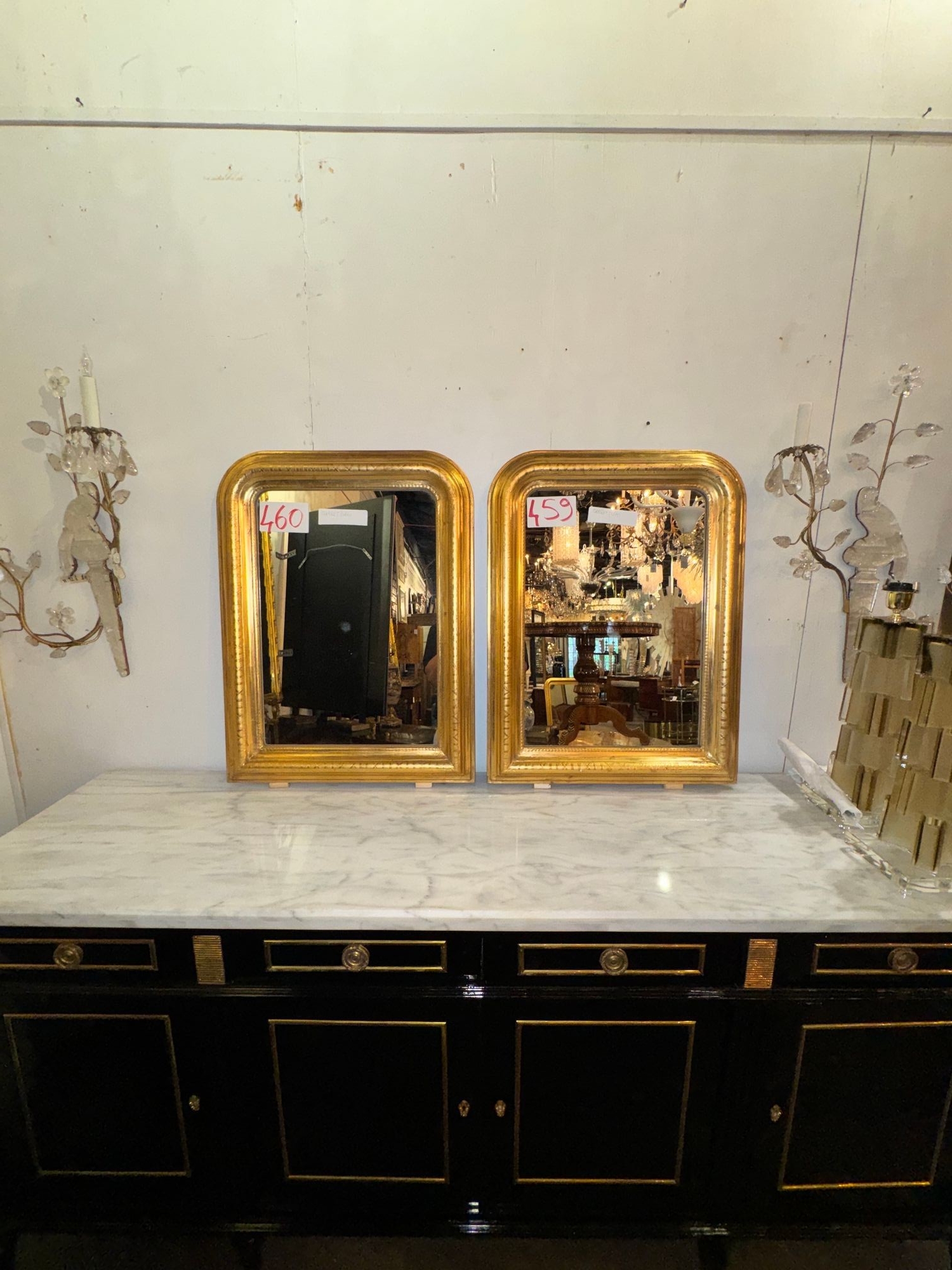 Pair of French Louis Philippe Giltwood Mirrors - Image 2