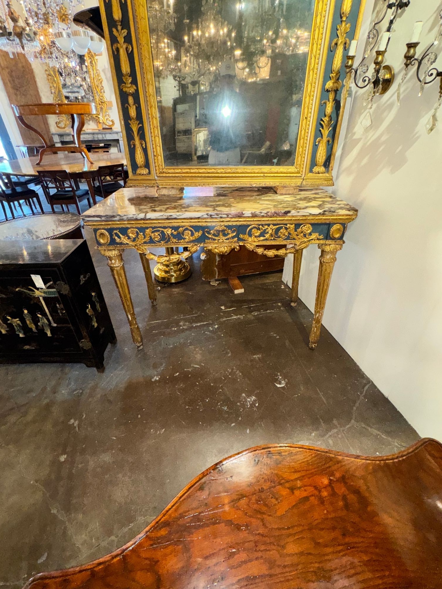 18th c. Italian Neoclassical Parcel Gilt Console - Image 2