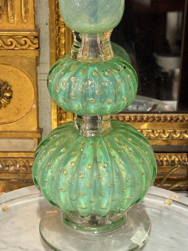 Vintage Green Murano Lamp - Image 3