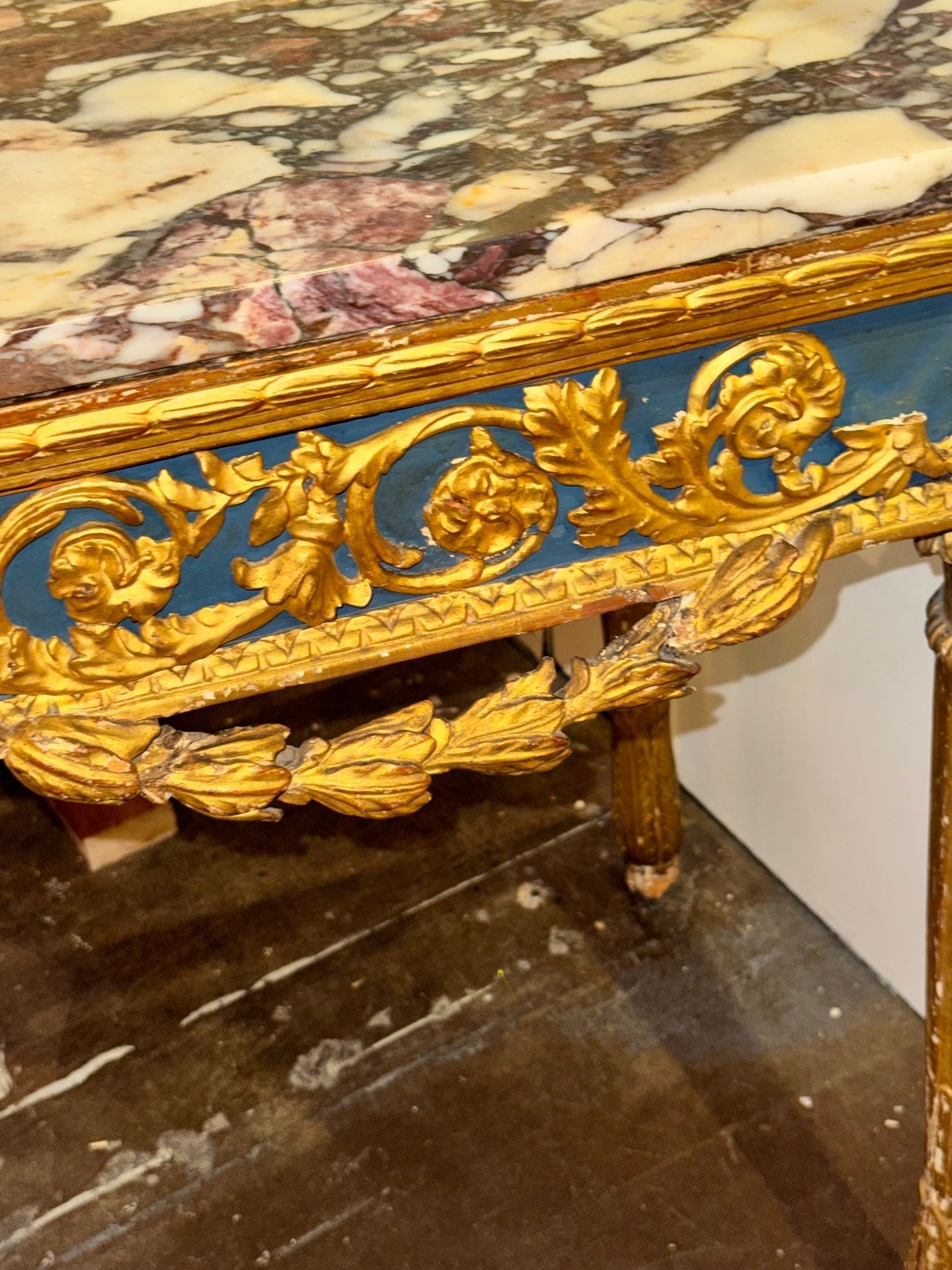 18th c. Italian Neoclassical Parcel Gilt Console - Image 3