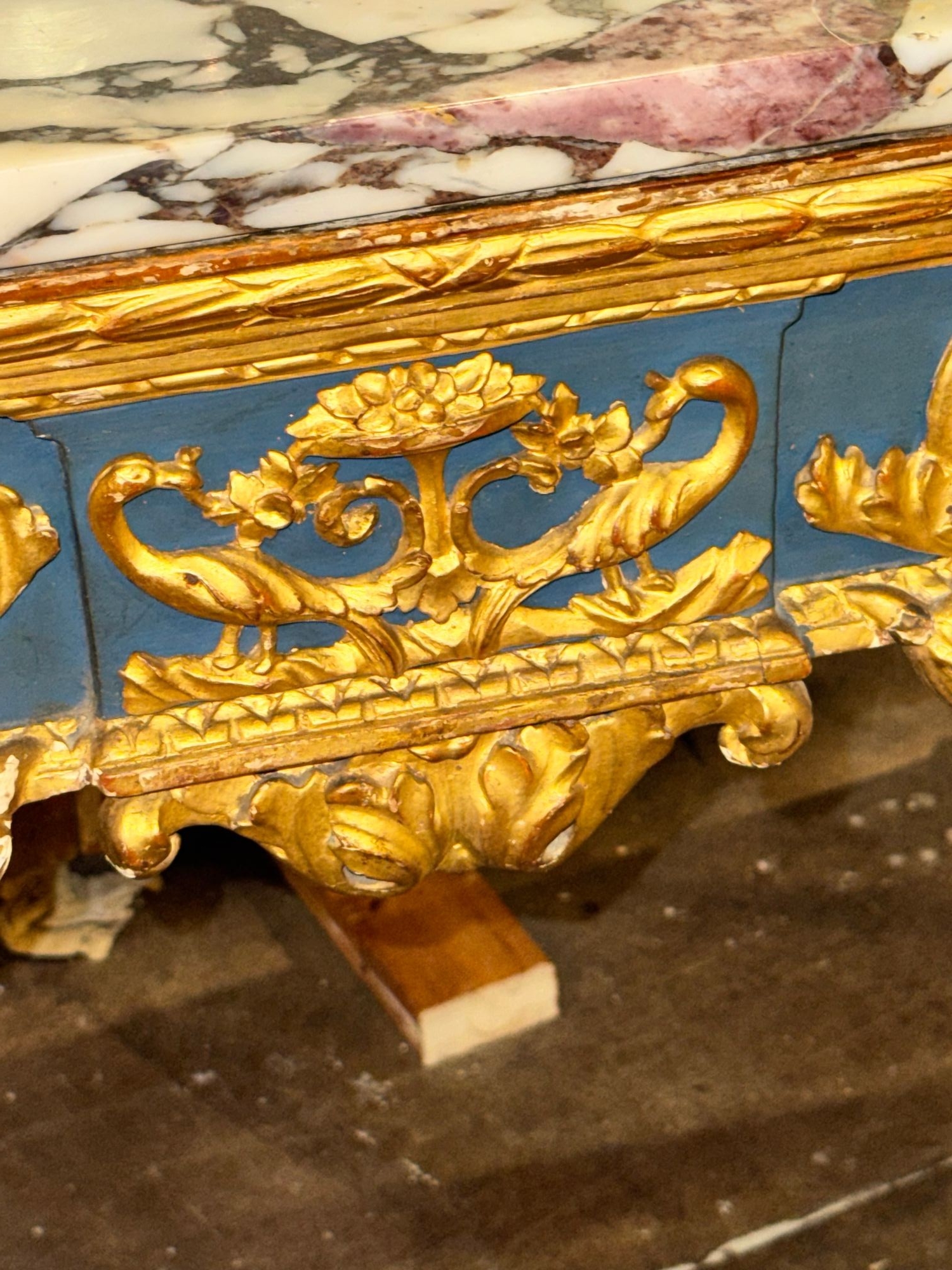 18th c. Italian Neoclassical Parcel Gilt Console - Image 4