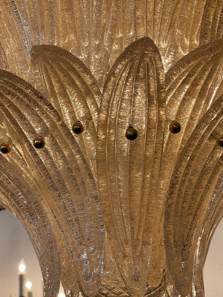 Gold Murano Glass Waterfall Chandelier - Image 4