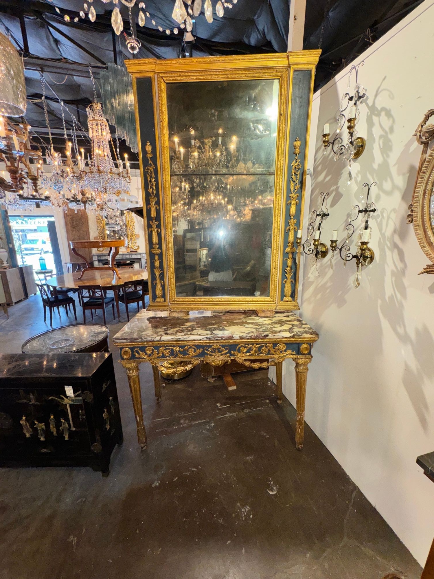 18th c. Italian Neoclassical Parcel Gilt Console - Image 5