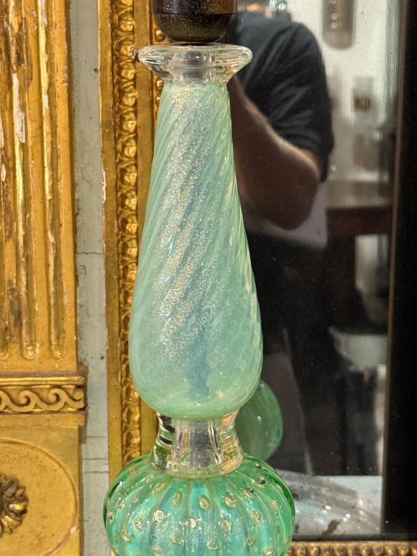 Vintage Green Murano Lamp - Image 5