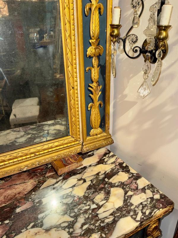 18th c. Italian Neoclassical Parcel Gilt Mirror - Image 6