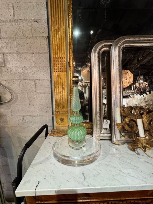 Vintage Green Murano Lamp - Image 6