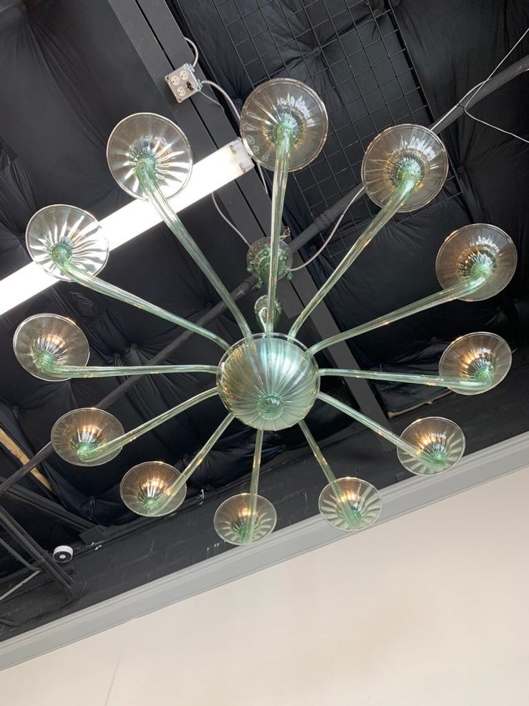 Custom Made Murano Glass Chandelier with 12-Light - Image 6