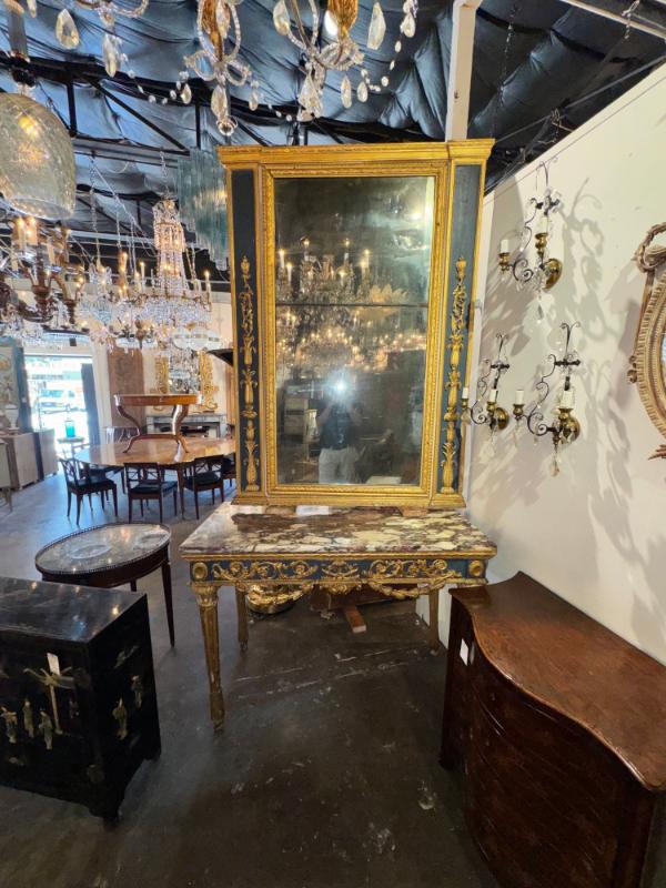 18th c. Italian Neoclassical Parcel Gilt Mirror - Image 7