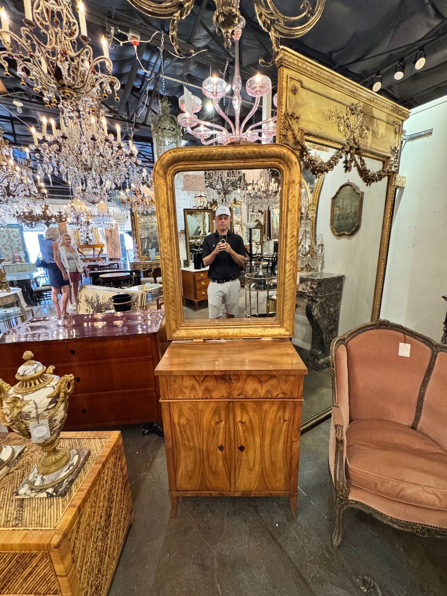 French Louis Philippe Giltwood Mirror - Image 7