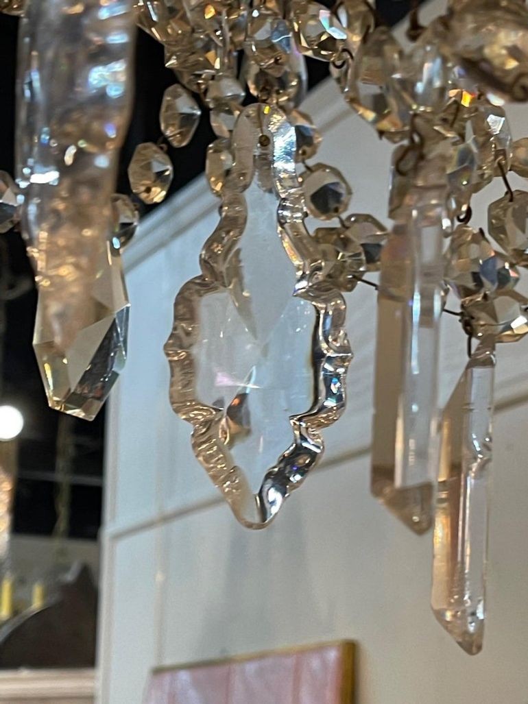 19th Century French Gilt Bronze and Crystal 20 Light Chandelier - Image 7
