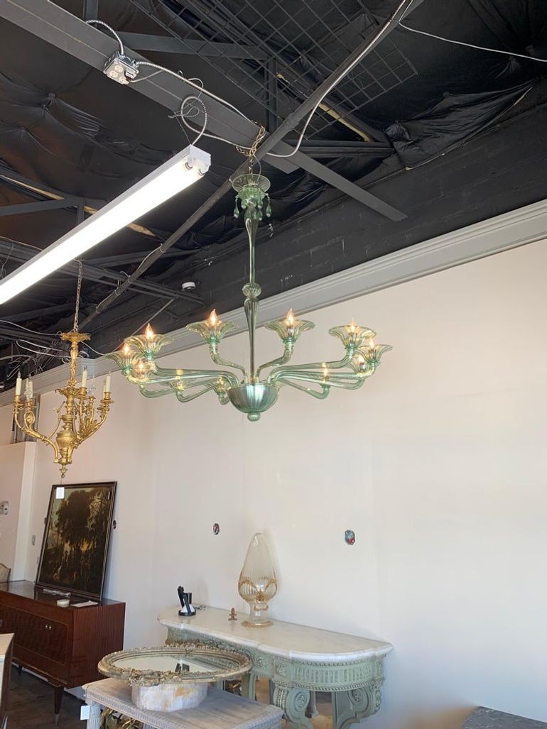 Custom Made Murano Glass Chandelier with 12-Light - Image 7