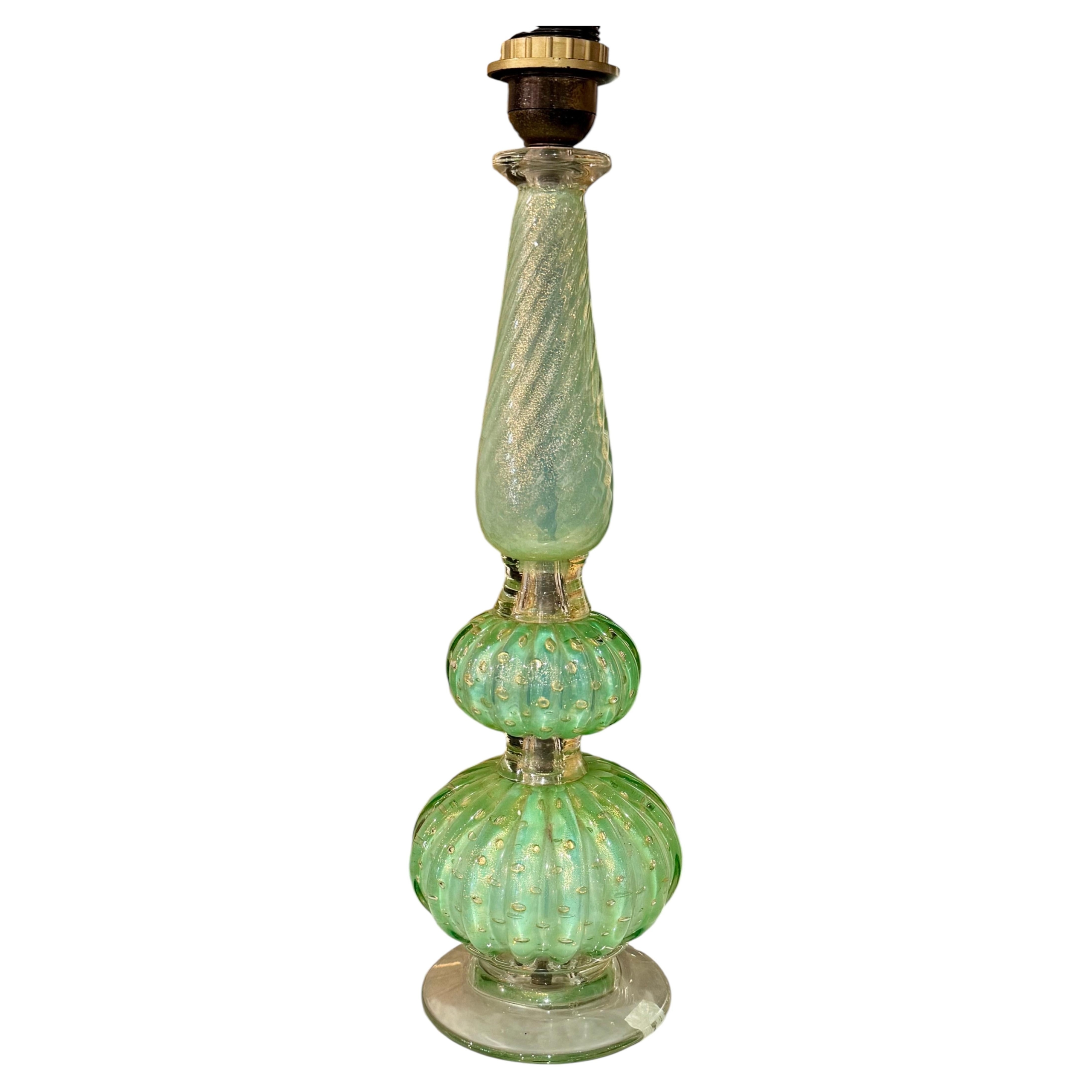 Vintage Green Murano Lamp