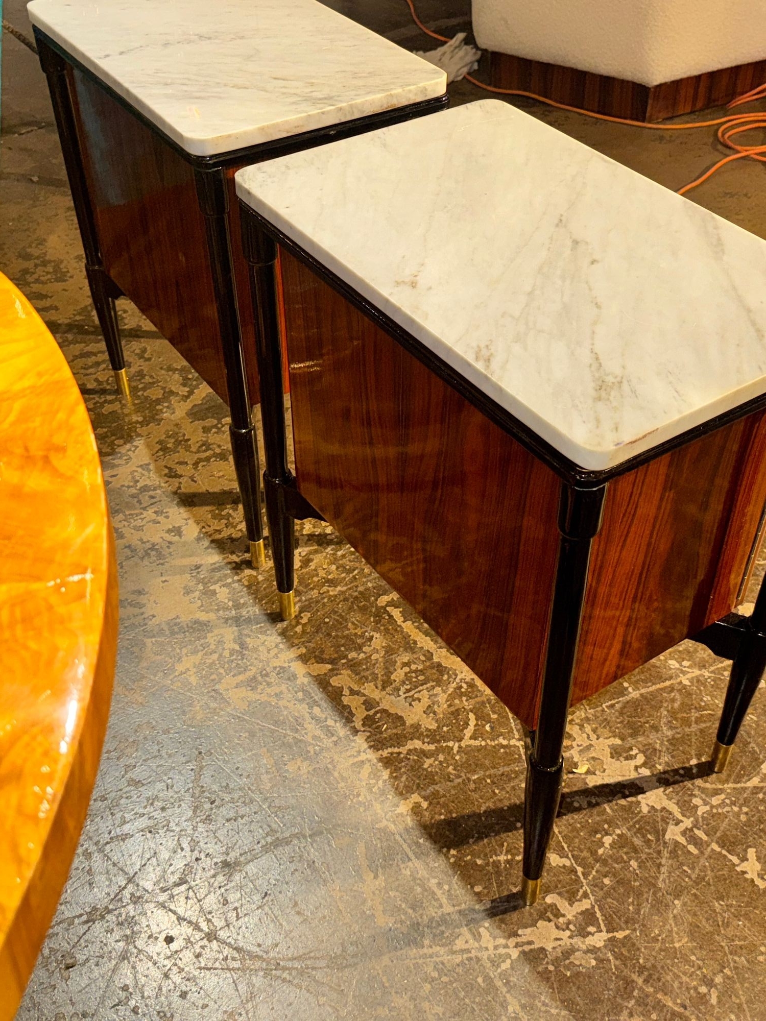 Pair of Italian Art Deco Style Palisander Side Tables - Image 12