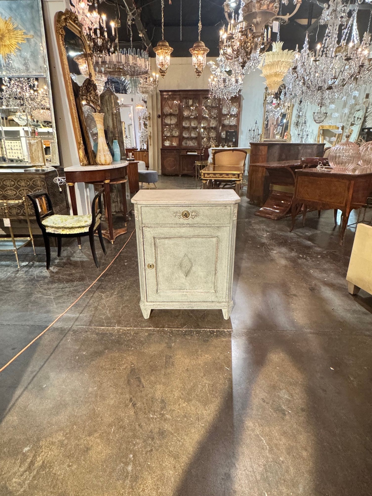 Early 20th c. Swedish Painted Side Cabinet - Image 2