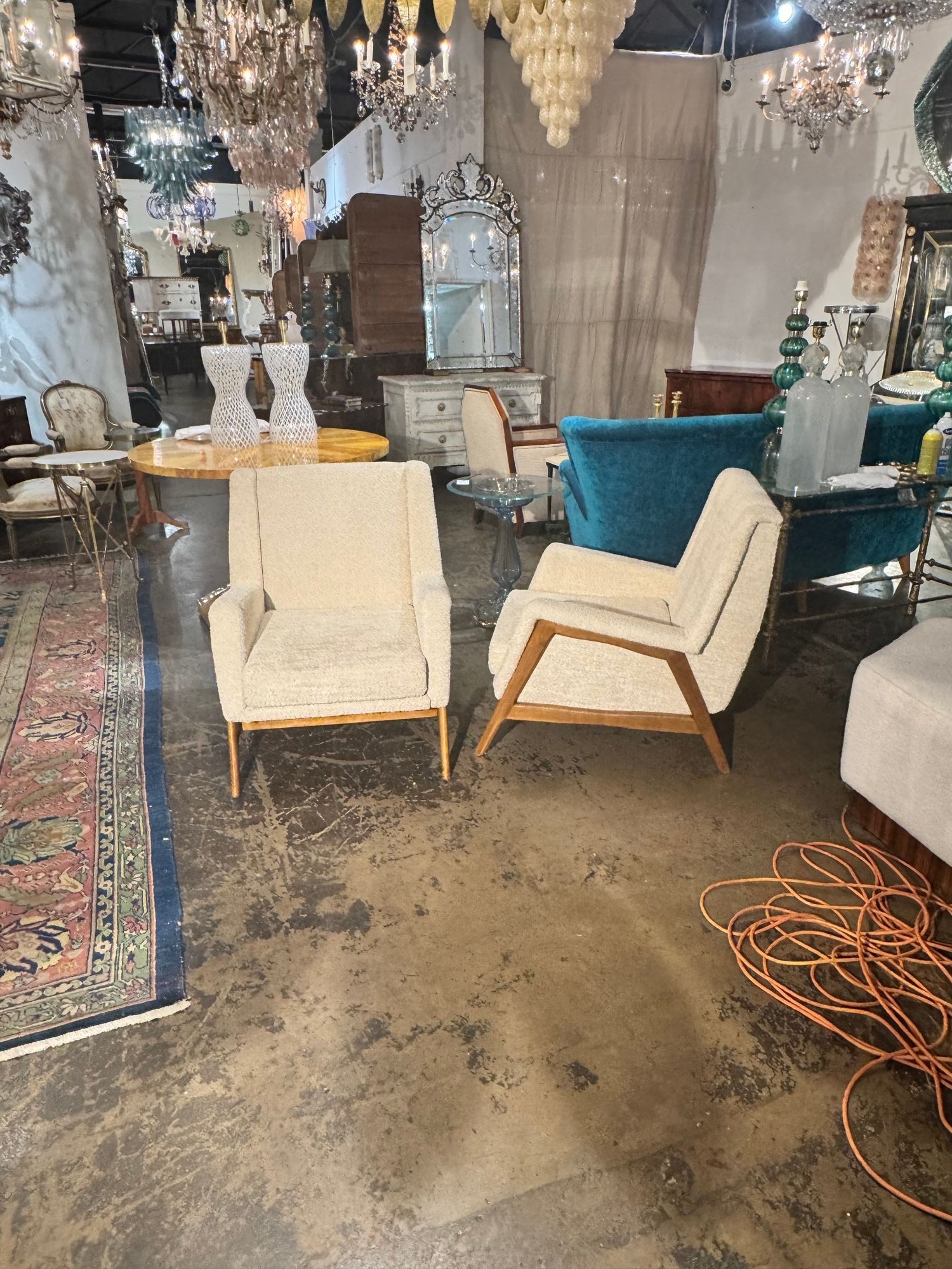 Pair of Italian Gio Ponti MCM Arm Chairs - Image 2