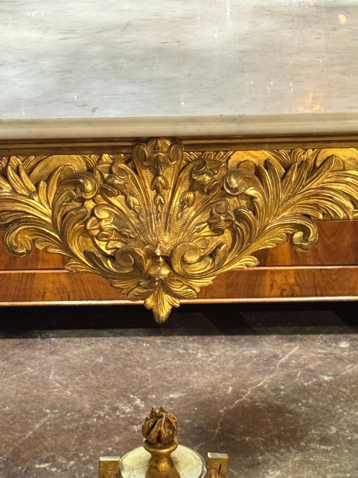 19th c. French Louis XV Giltwood Console - Image 3