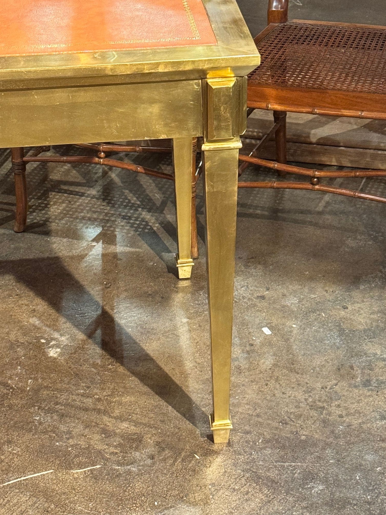 Italian John Vessey Style Brass Desk - Image 3