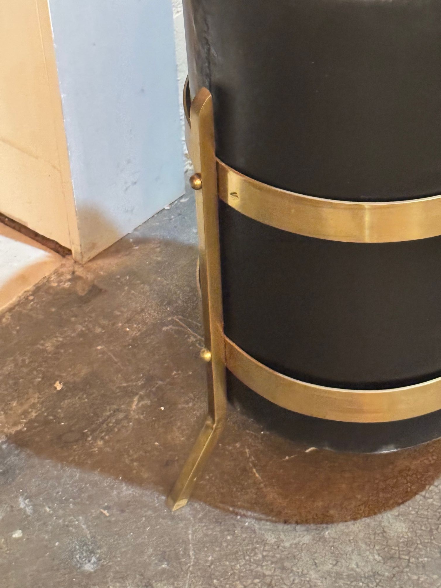 Italian MCM Style Steel and Brass Umbrella Stands - Image 4