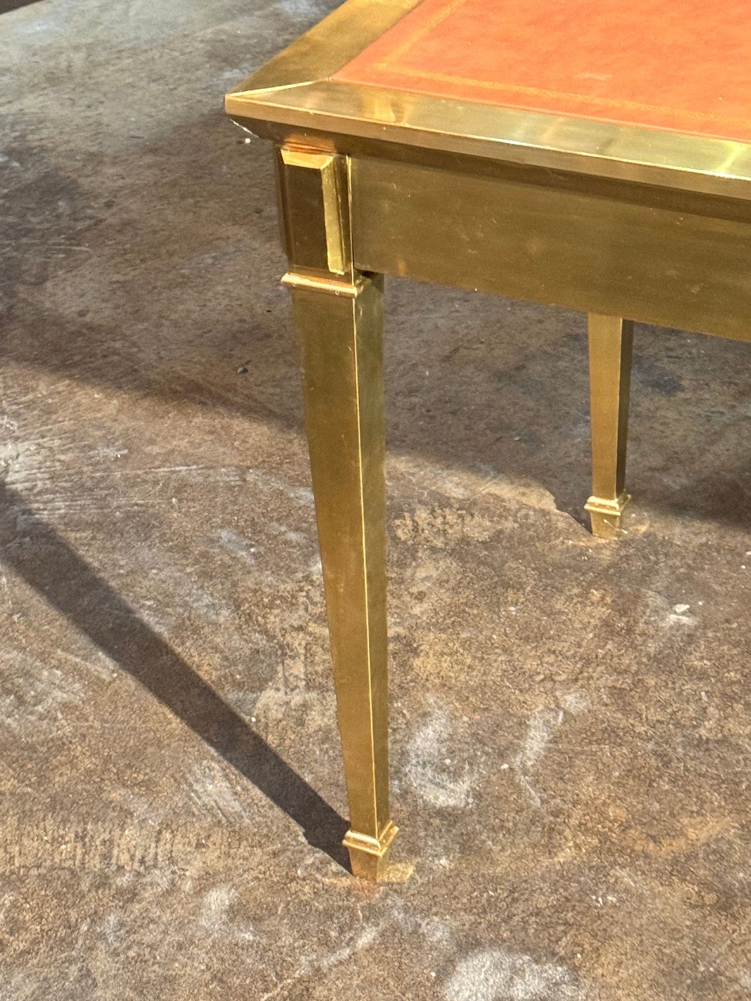 Italian John Vessey Style Brass Desk - Image 4