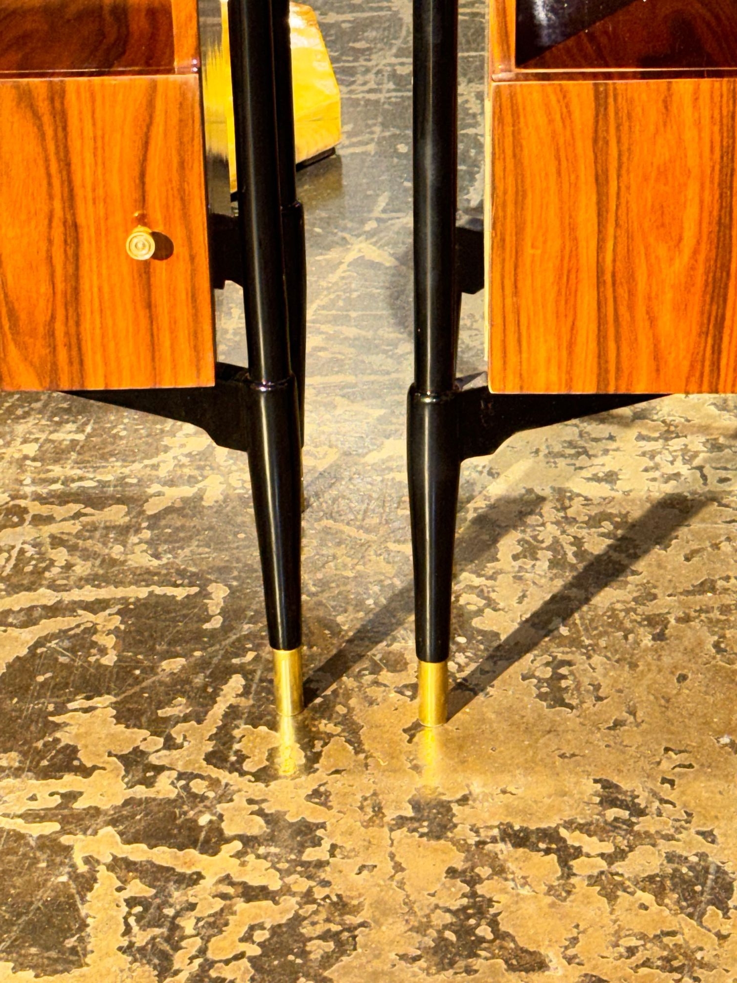 Pair of Italian Art Deco Style Palisander Side Tables - Image 5