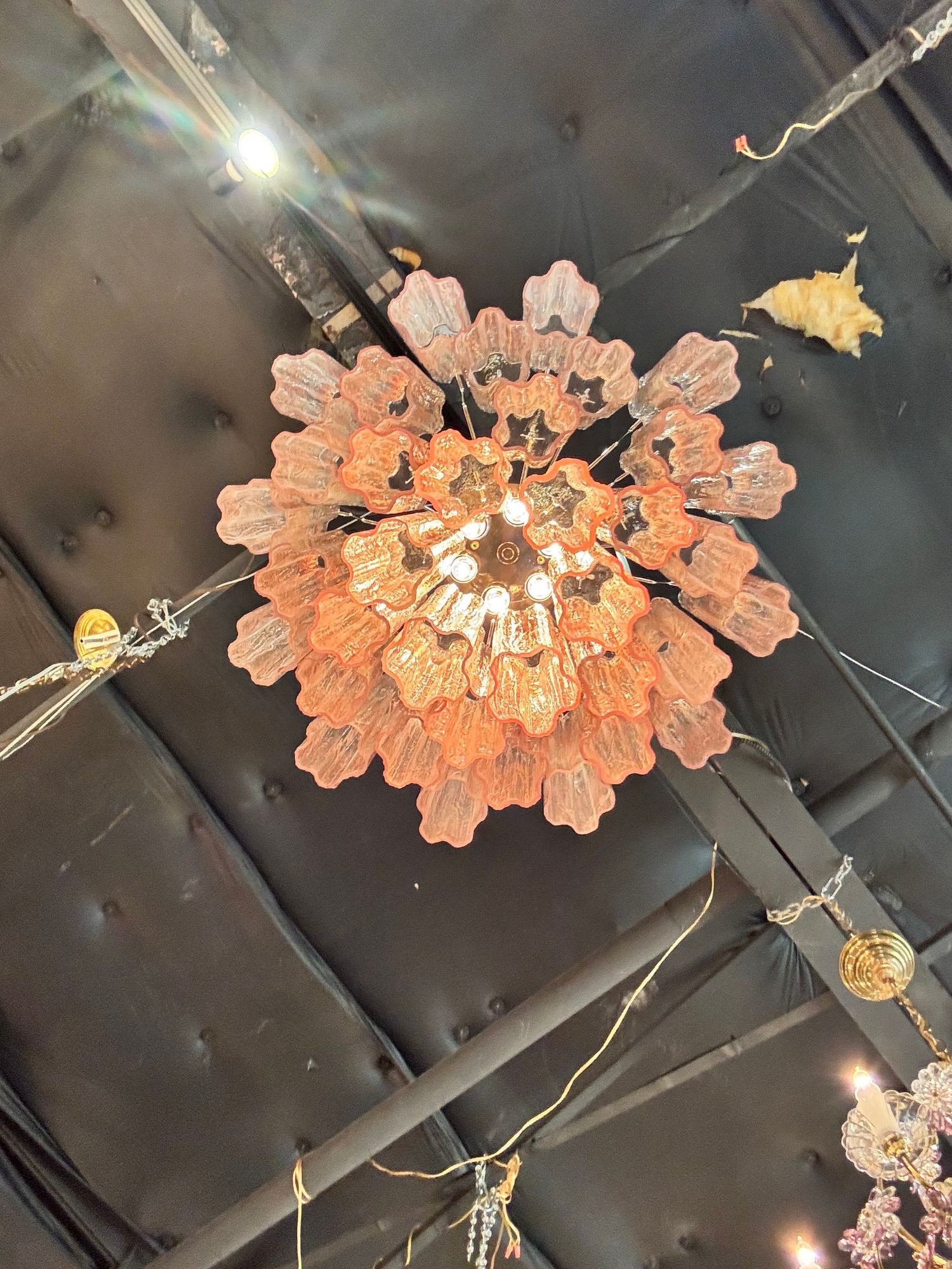 Pink Murano Tronchi Glass Chandelier - Image 5