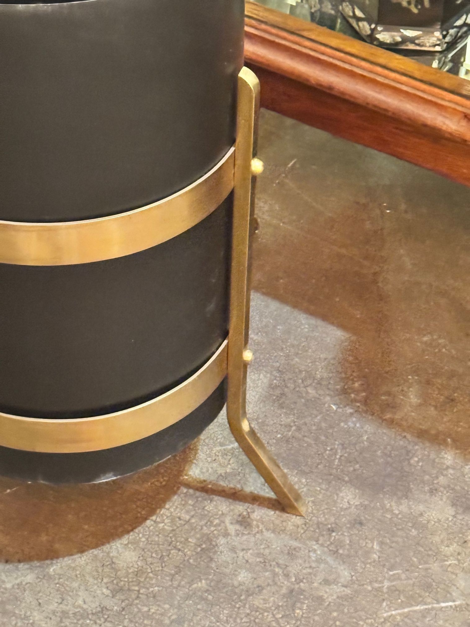 Italian MCM Style Steel and Brass Umbrella Stands - Image 5
