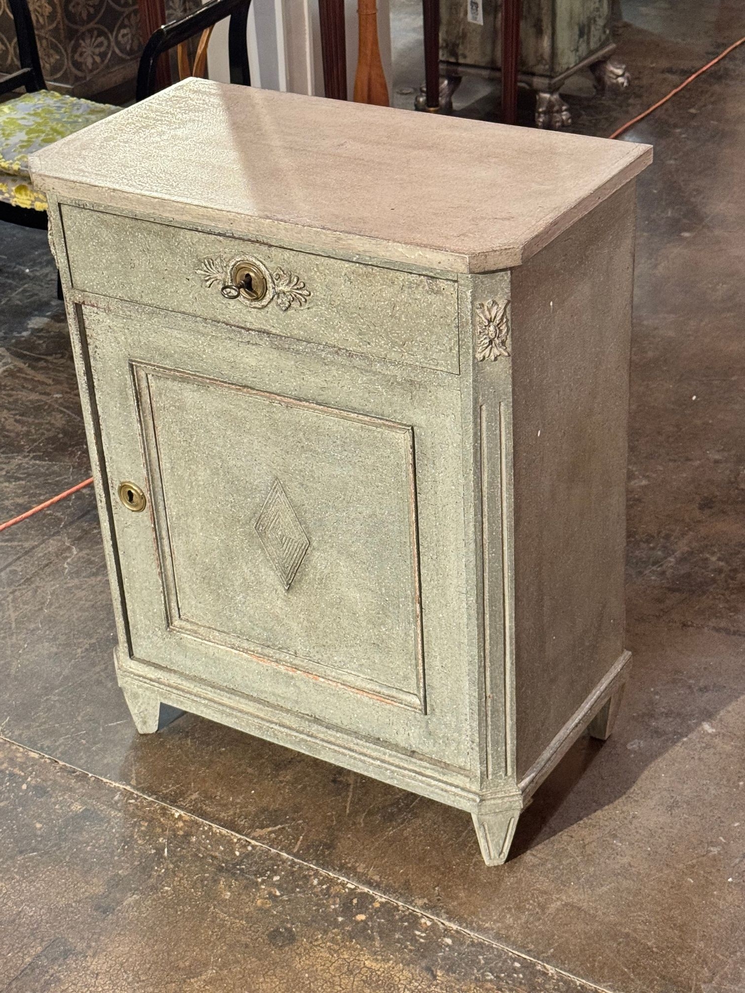 Early 20th c. Swedish Painted Side Cabinet - Image 5