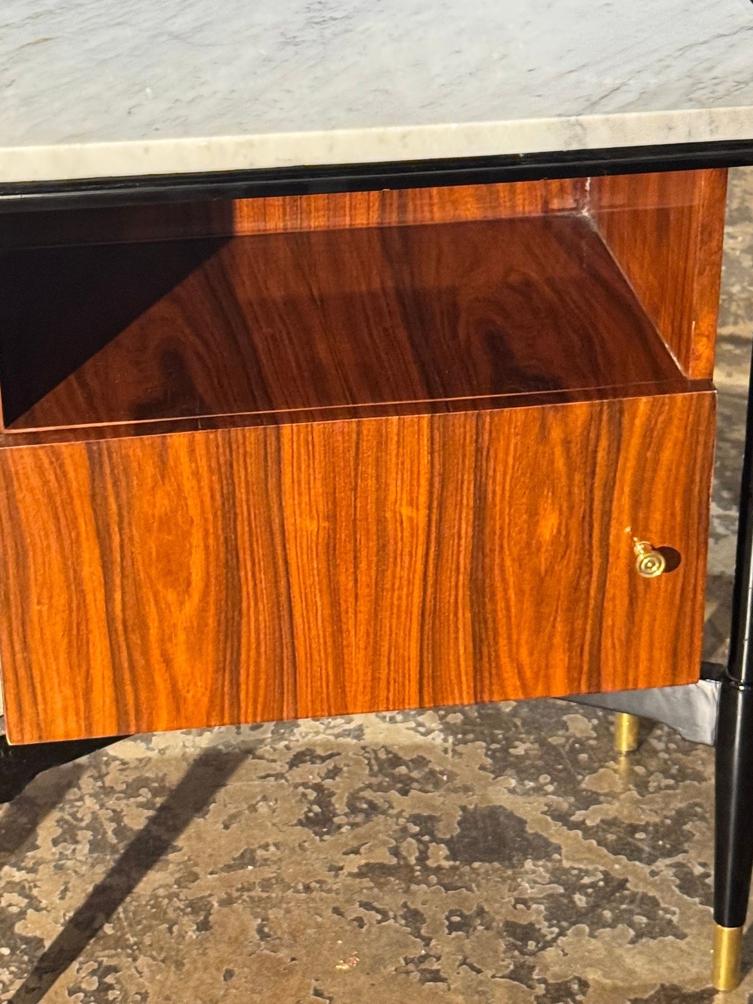 Pair of Italian Art Deco Style Palisander Side Tables - Image 6