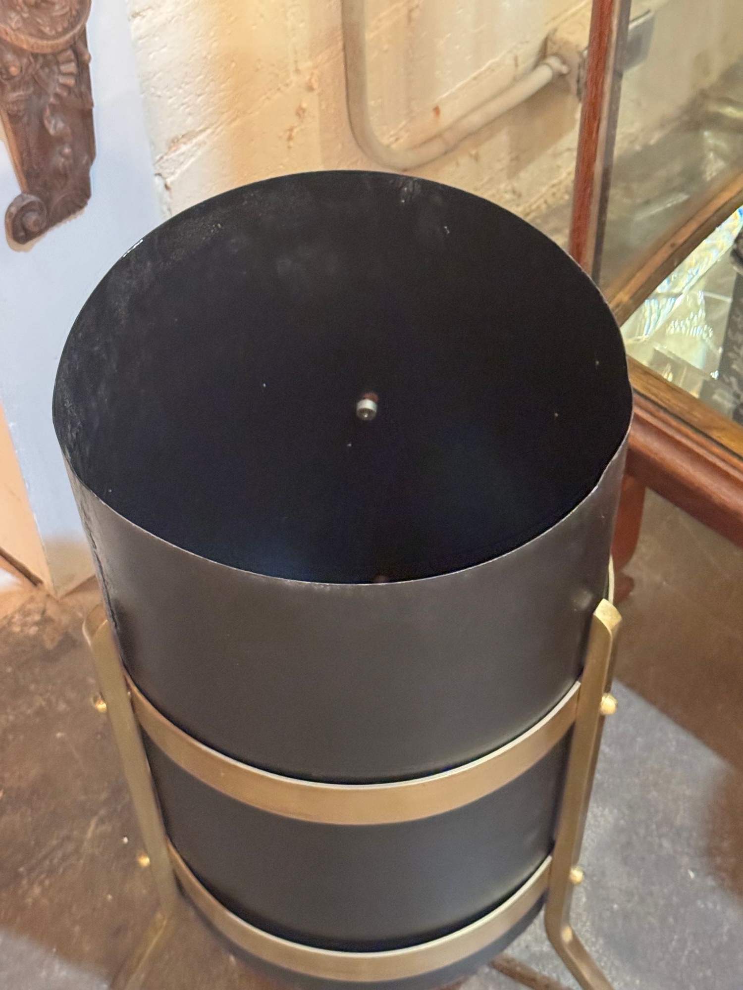 Italian MCM Style Steel and Brass Umbrella Stands - Image 6