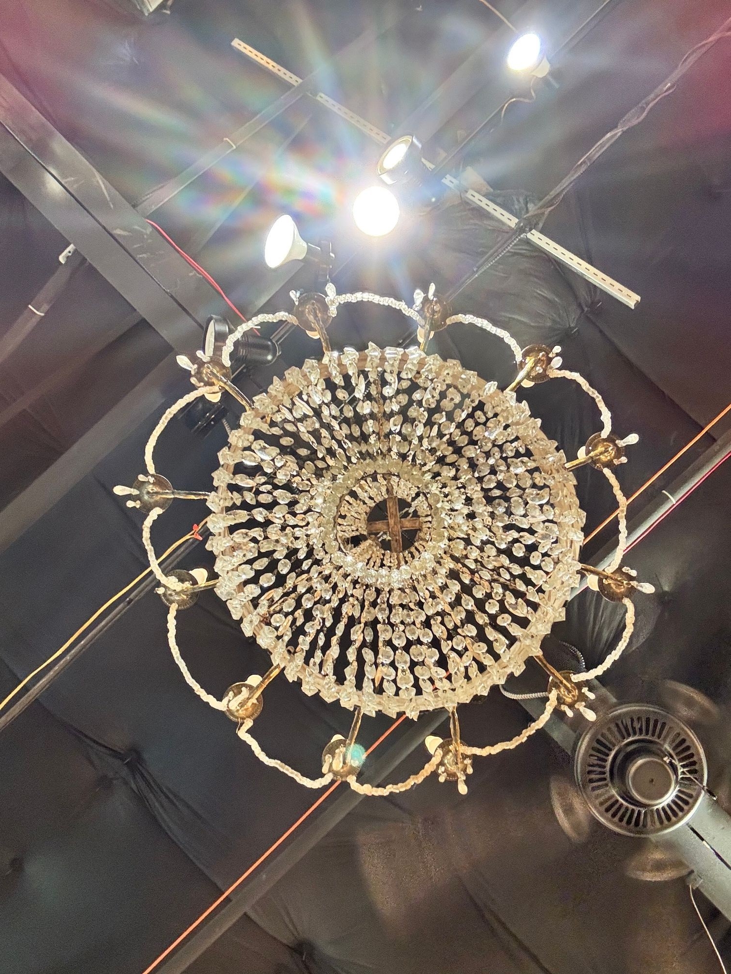 Early 19th Century French Empire Basket Chandelier with Greek Key Motif - Image 6