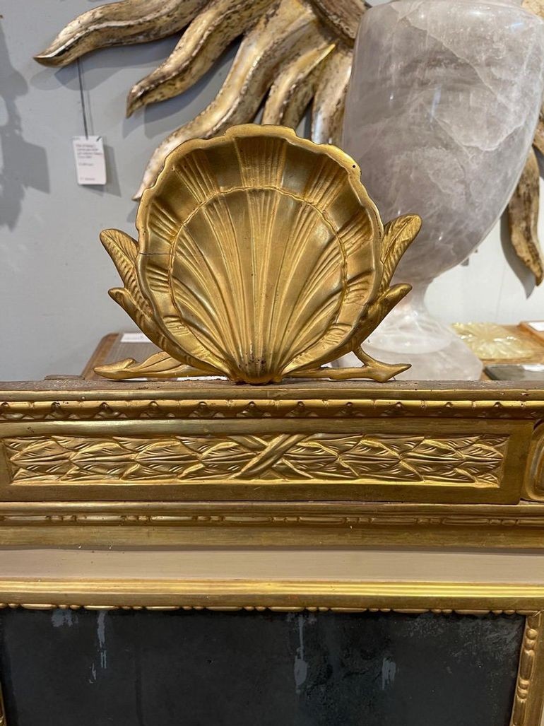 18th Century Italian Carved and Parcel Gilt Mirror with Original Glass - Image 6