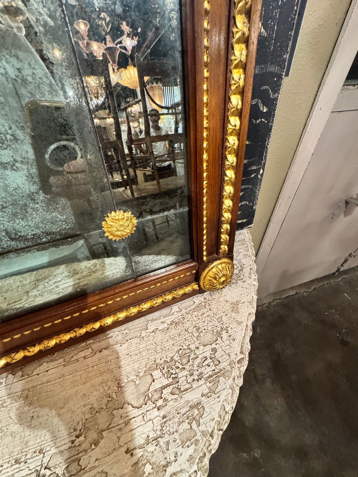19th c. French Walnut and Gilt Mirrors - Image 7