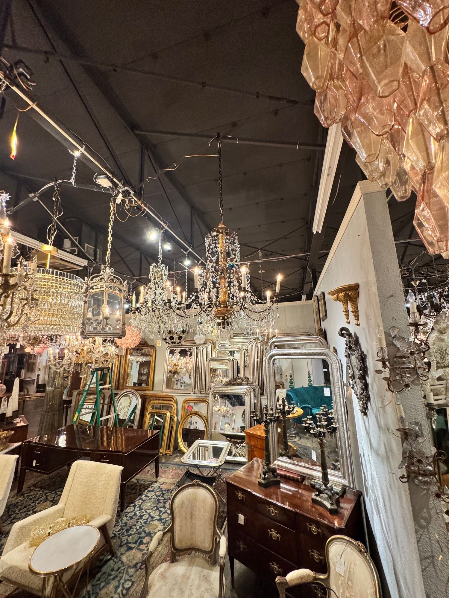 18th c. Italian Giltwood and Crystal Chandelier - Image 7