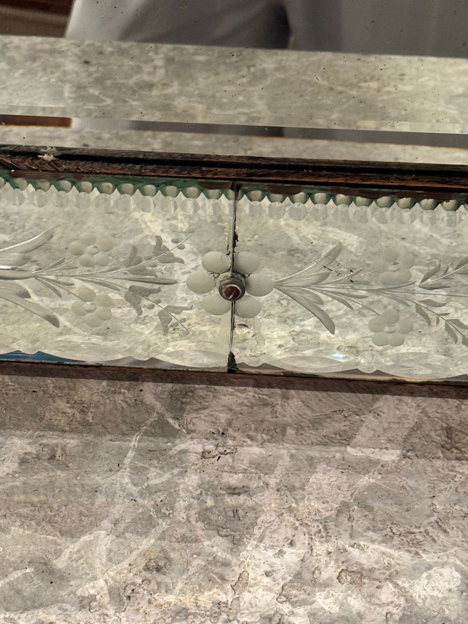 Early 20th c. Venetian Etched Mirror - Image 7
