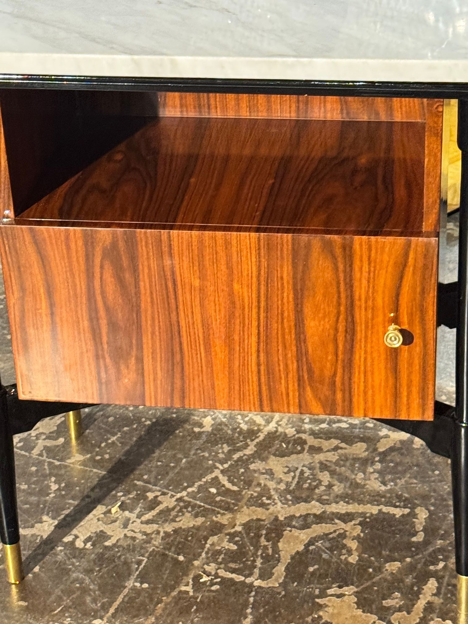 Pair of Italian Art Deco Style Palisander Side Tables - Image 7