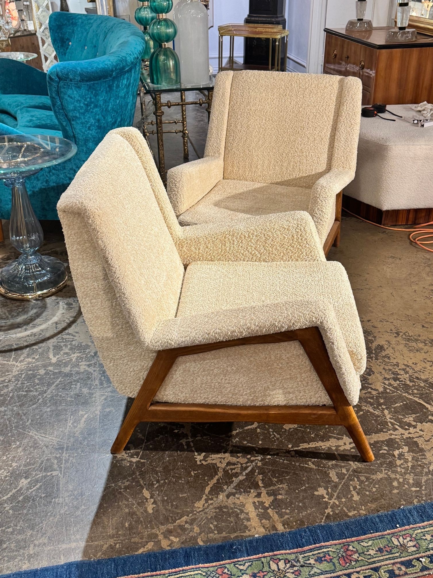 Pair of Italian Gio Ponti MCM Arm Chairs - Image 8