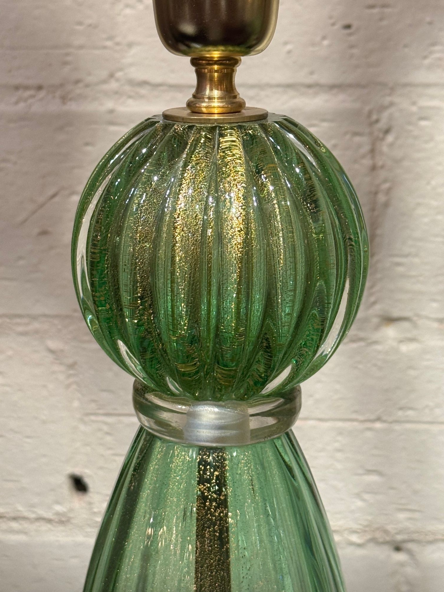 Pair of Green Murano Glass Lamps - Image 8