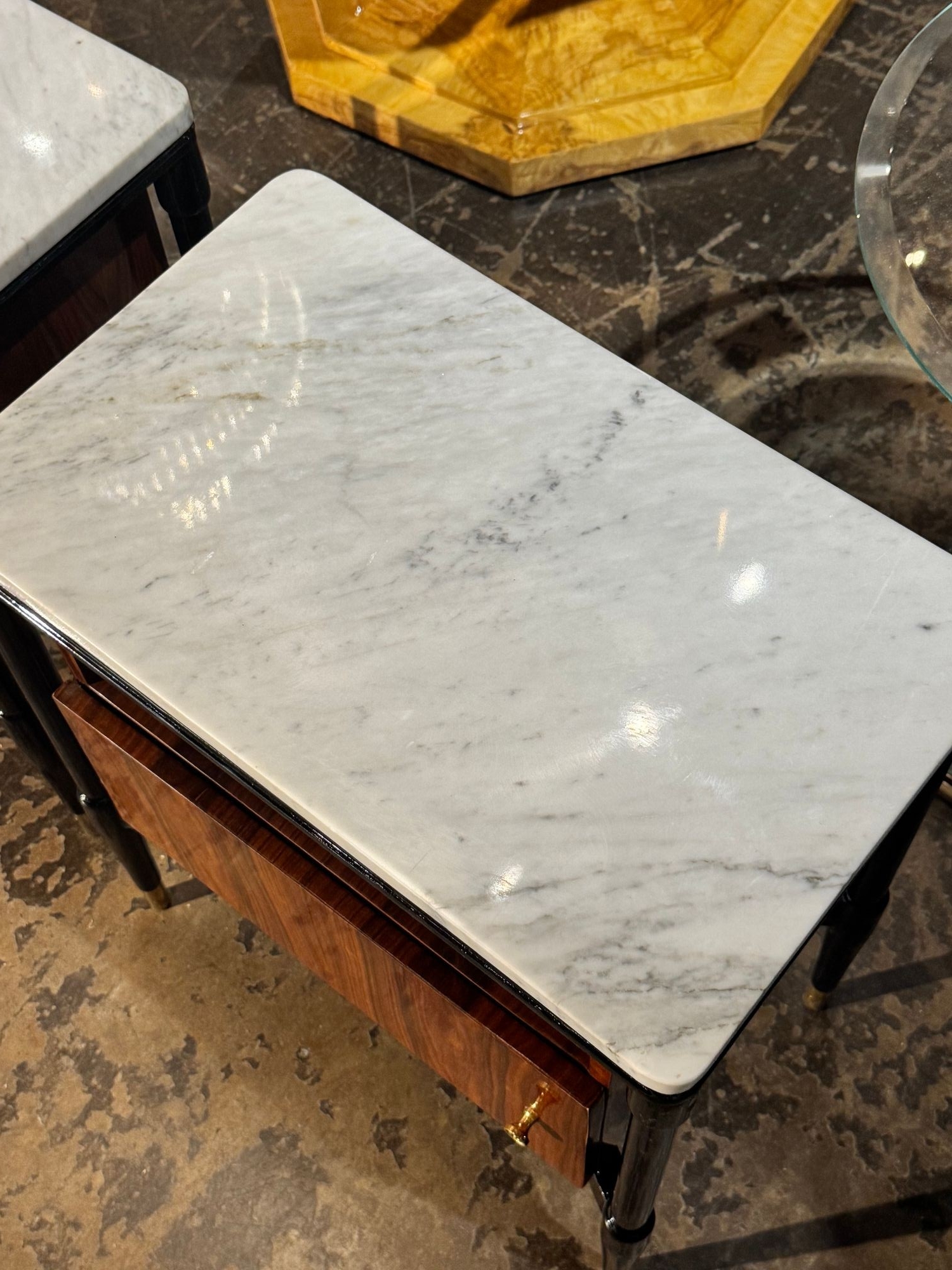 Pair of Italian Art Deco Style Palisander Side Tables - Image 9