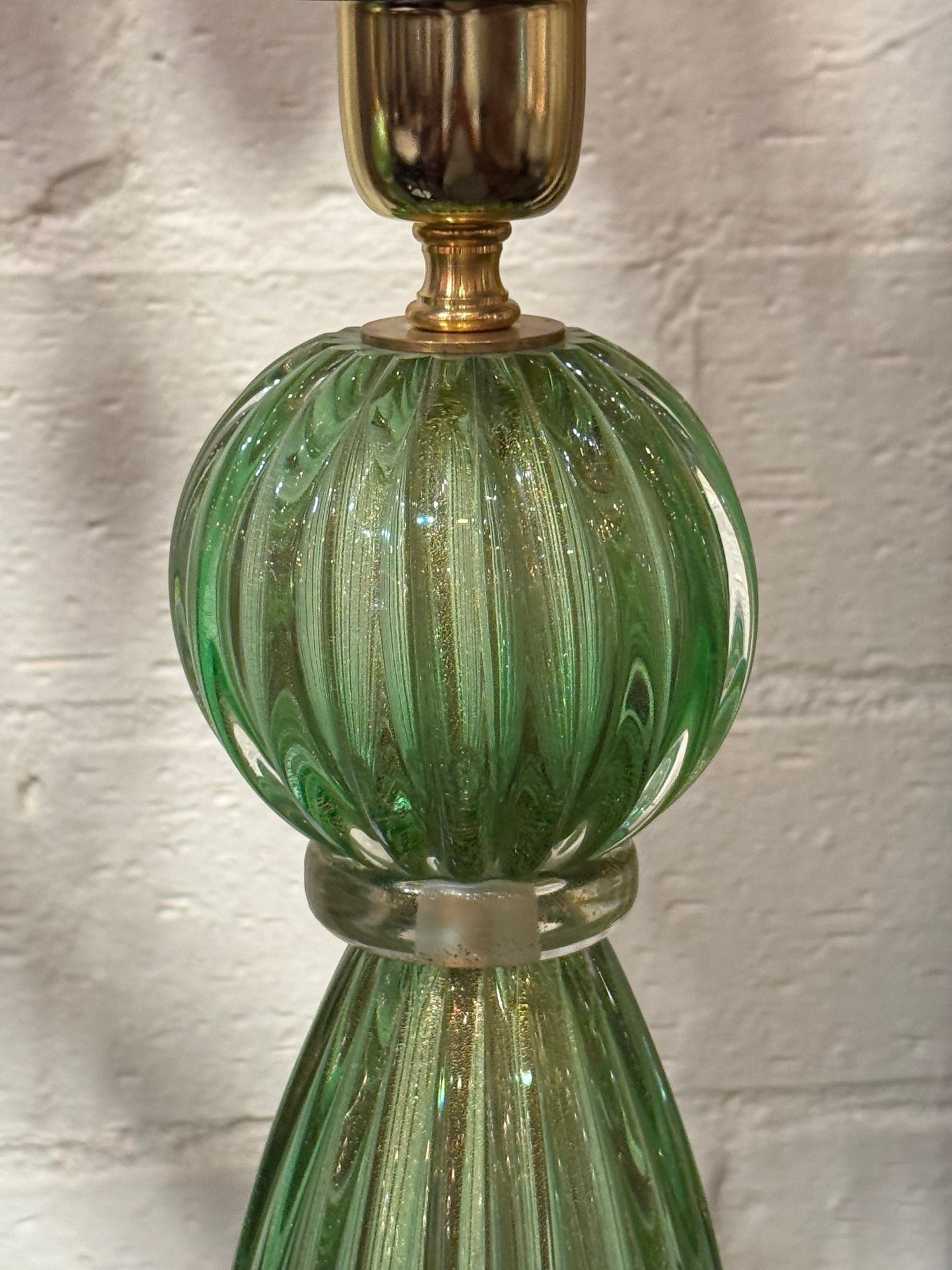 Pair of Green Murano Glass Lamps - Image 9