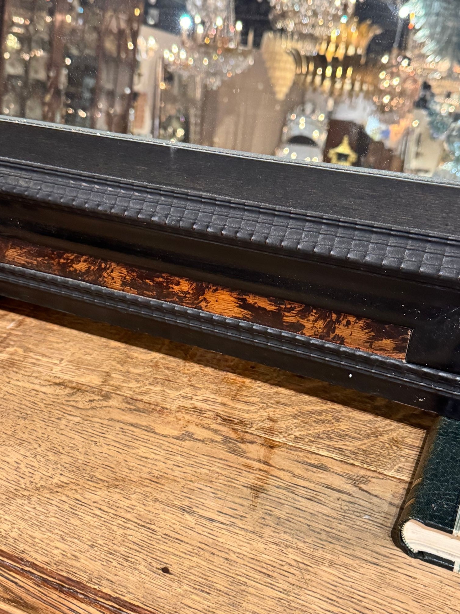 19th c. Portuguese Carved Ebony Mirrors - Image 9