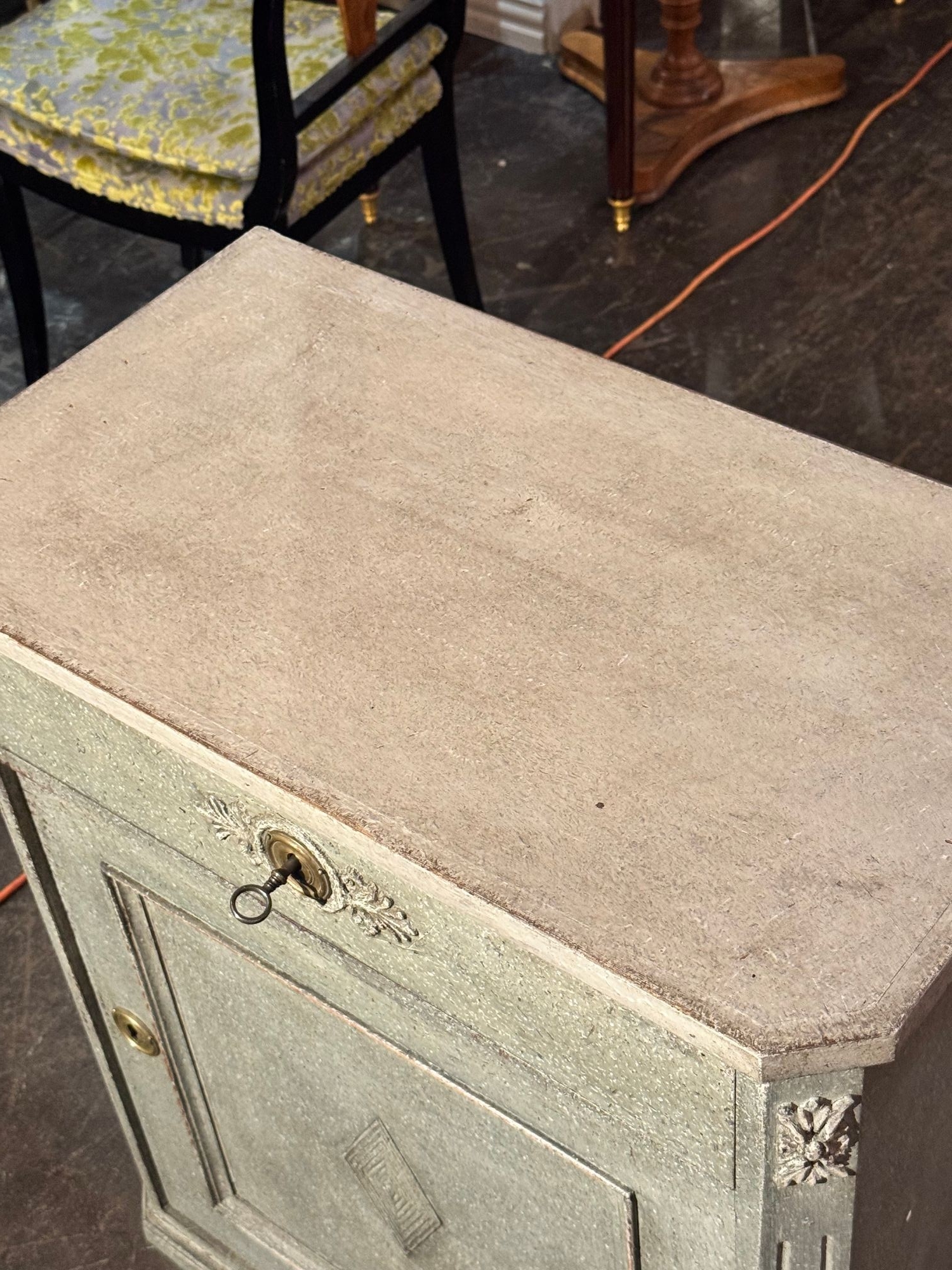 Early 20th c. Swedish Painted Side Cabinet - Image 10